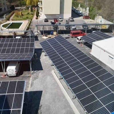 Bãi đỗ xe năng lượng mặt trời lai 24KW (6-ô tô)